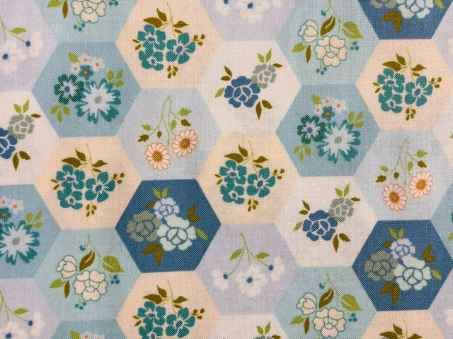 ROSY CHEEKS, HEXAGONOS TONOS AZUL