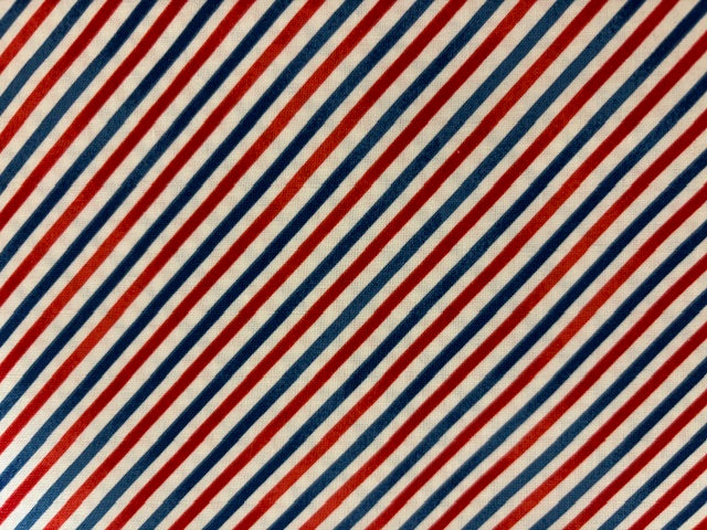 BLANKQUILTING rayas rojo y azul