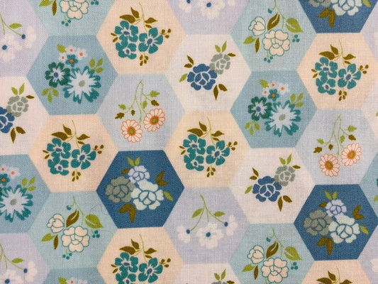 ROSY CHEEKS, HEXAGONOS TONOS AZUL