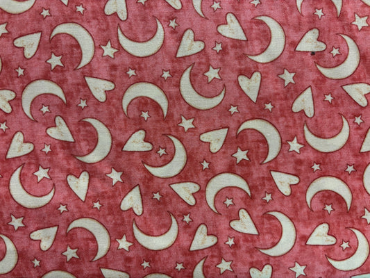 BETHANY BERNDT luna corazon estrellas rojo teja