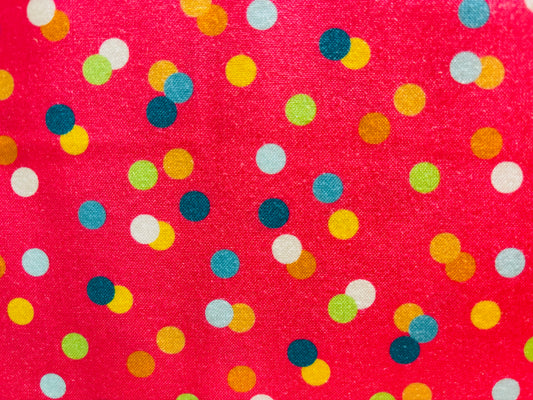 THIS CALLS FOR CAKE BY NORTHCOTT lunares colores fondo rosa