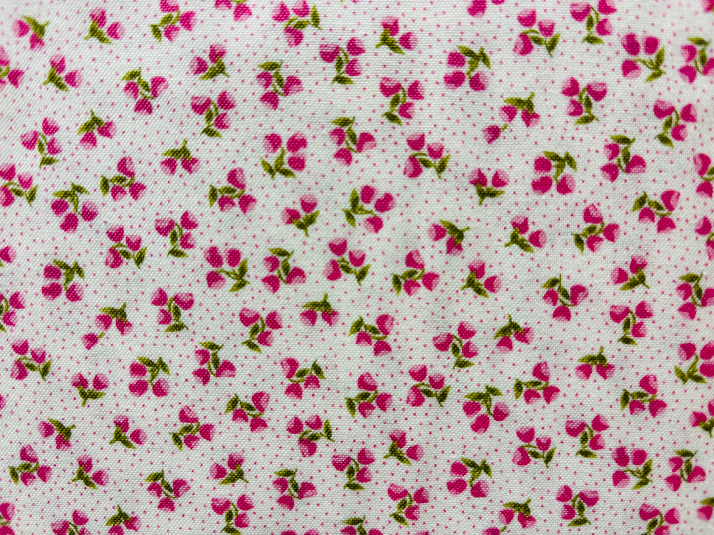 PASCALETBEATRIX fondo blanco lunar rosa y flores rosas