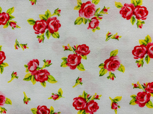 TIMELESS TREASURES FABRICS OF SOHO  fondo blanco flores
