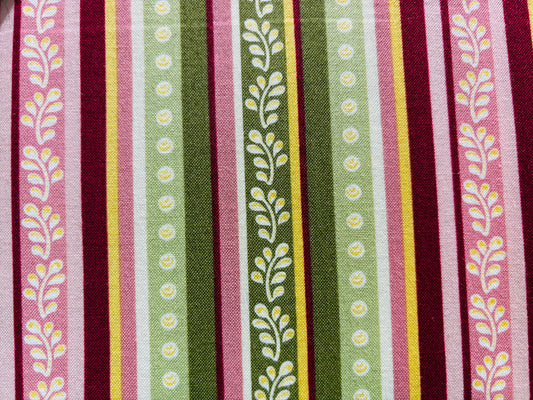 TINA HIGGINS DESINGS greca vertical rosa y verde