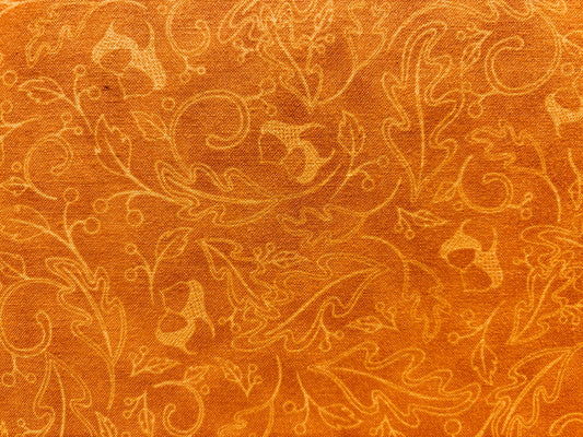 ANGELA ANDERSON FOR QUILTING TREASURES  hojas naranja