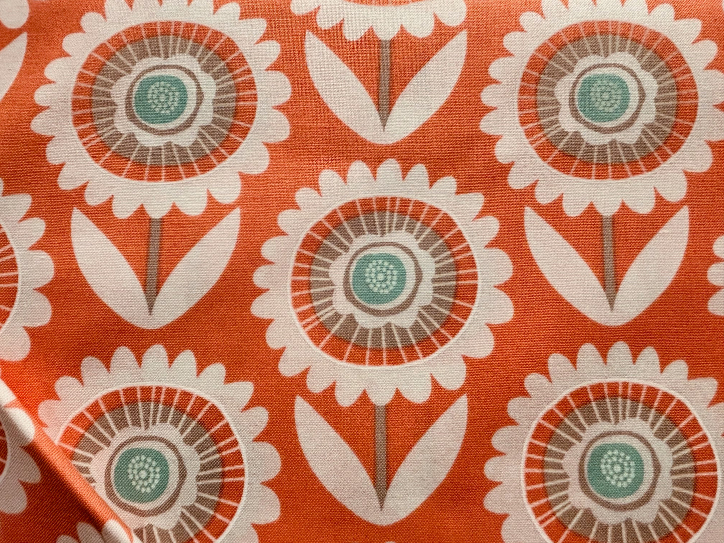 MICHAEL MILLER  flores grandes fondo naranja