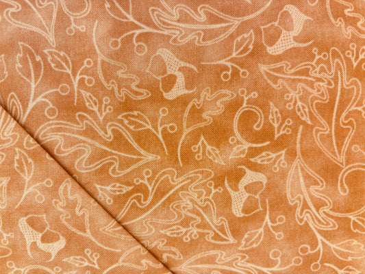 ANGELA ANDERSON FOR QUILTING TREASURES hojas marron