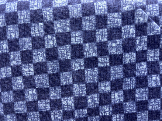 CLASSIC FOLK ART BY FABRI-QUILT cuadrados azul oscuro y claro