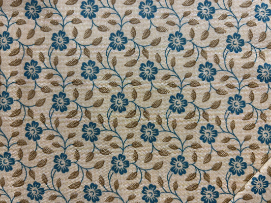MORNING GLORY BY EDYTA SITAR  fondo marron flor azul