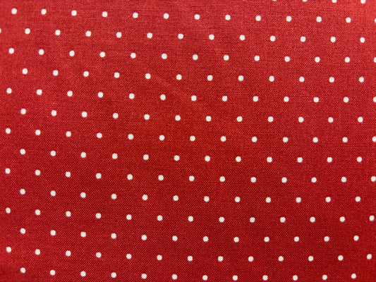 REPRO REDS  fondo granate lunares blanco