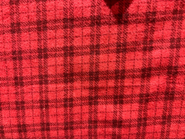 FRANELA cuadro rojo y negro