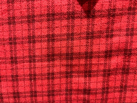 FRANELA cuadro rojo y negro