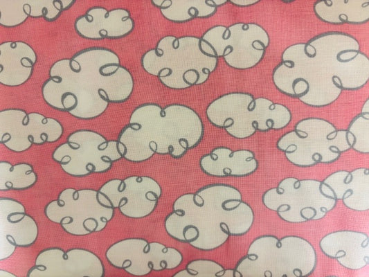 NUBES FONDO ROSA, INFANTIL