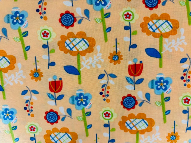 MOTHER GOOSE TALES , FLORES FONDO NARANJA