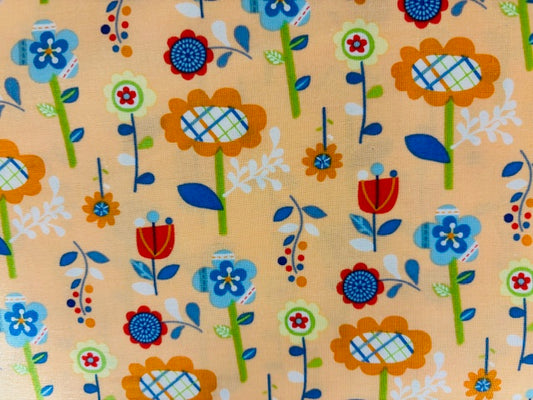 MOTHER GOOSE TALES , FLORES FONDO NARANJA