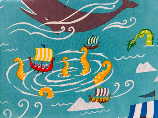 INFANTIL, MAR CON BARCOS, BALLENAS Y PULPOS