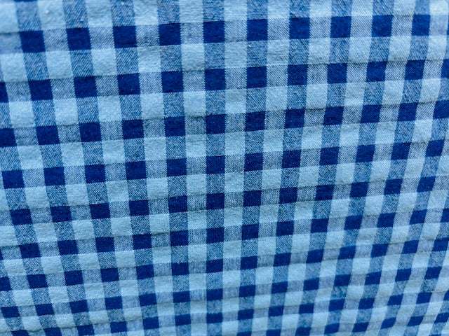 VICHY SEERSUCKER, AZUL FLUOR GRANDE