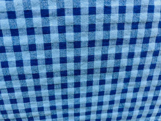 VICHY SEERSUCKER, AZUL FLUOR GRANDE