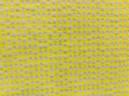 VICHY SEERSUCKER, AMARILLO FLUOS PEQUEÑO
