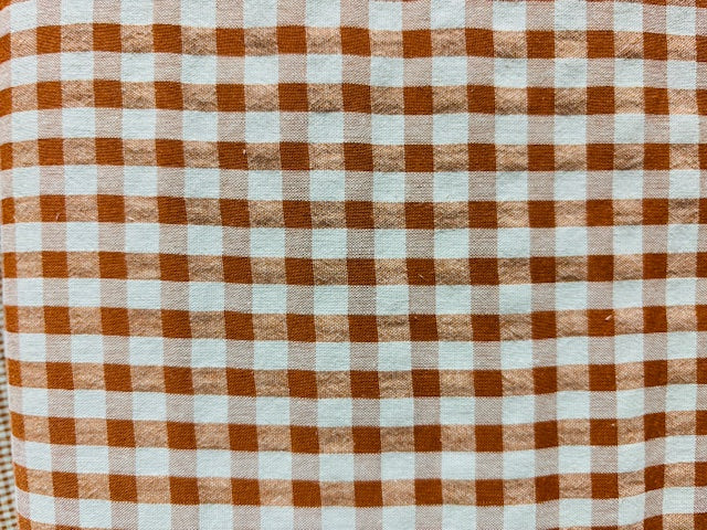 VICHY SEERSUCKER, CUADRO MARRON GRANDE