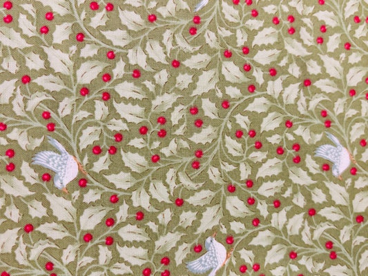 TILDA, MERRY LITTLE CHRISTMAS , ACEBO FONDO VERDE
