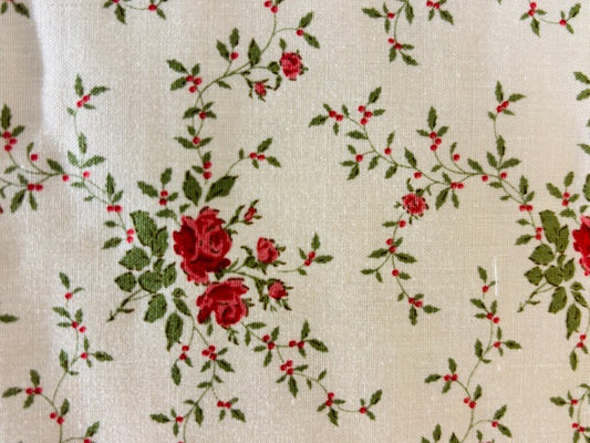 TILDA MERRY LITTLE CHRISTMAS , FONDO BLANCO ROSA ROJA